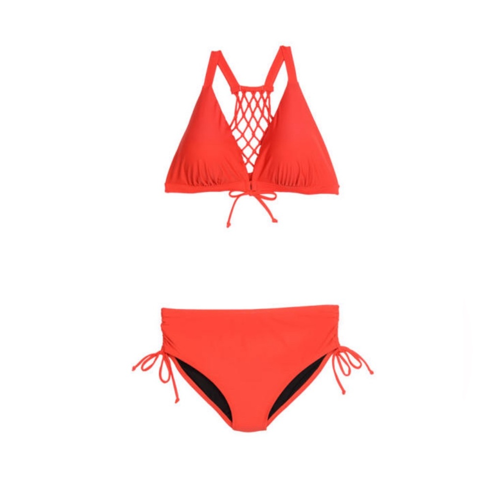 Swimsuits for All- Chili Pepper Red Halter Bikini Set